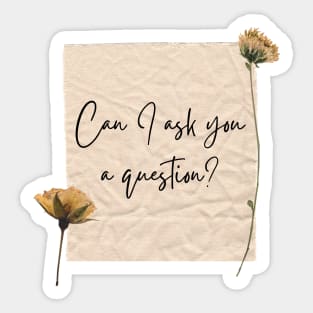 Midnights Taylor Swift | Question Lyric Classic Sticker